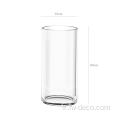 Vase en verre transparent de luxe Vase de cylindre décoratif